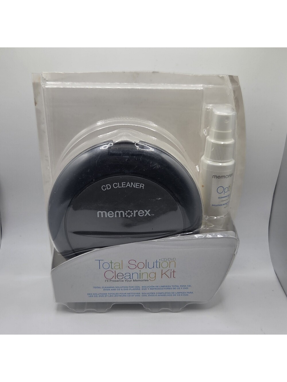 MEMOREX Total Solution CD DVD Compact Disc and Players Cleaning Kit Cleaner Lens